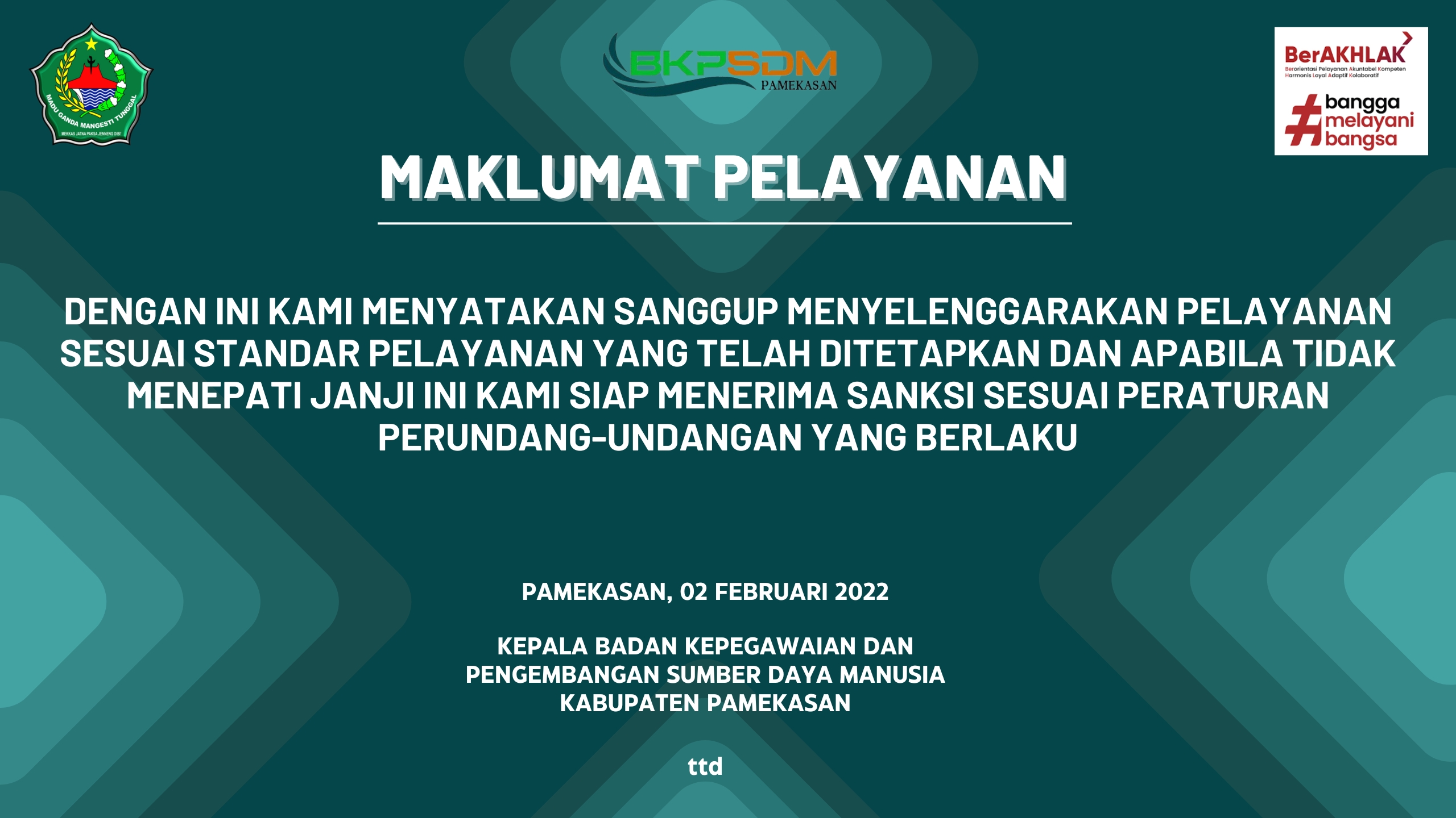 MAKLUMAT PELAYANAN