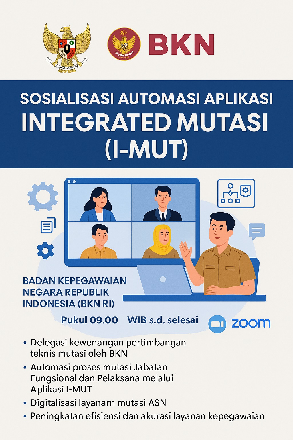 Sosialisasi Automasi Aplikasi Integrated Mutasi (I-MUT) oleh BKN RI